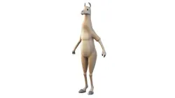 Cartoon Lama Character 3D model