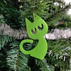 Cat christmas tree ornament 1/3