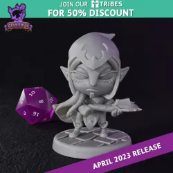 Chibi Forge Dark Elf with Crossbow