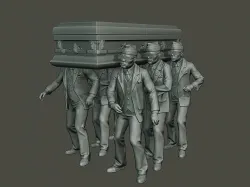 Dancing coffin meme 3D print model