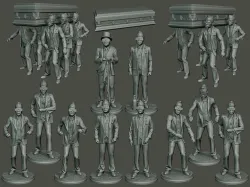 Dancing coffin meme A Pack 3D print model