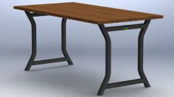 Desk 08 - Bended Tube Legs