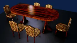 DINING TABLE AND CHAIRS MICHEL MAN