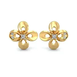 Earring 3dm STL OBJ FBX Render Details gold flower pendant wi... 3D print model