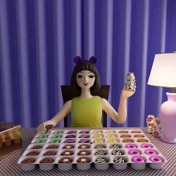 enjoy cookies girl cartoon 3D model