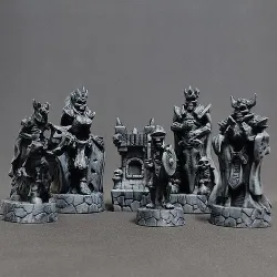Fantasy undead army chess set  3D print model