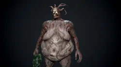 Fat demon Low-poly 3D model