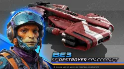 FEDERATION Destroyer BE3 Low-poly 3D model