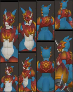 Flamedramon-c fan-Digimon 3D model
