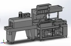Full-automatic L-shaped sealing and cutting heat shrinkable packaging machine