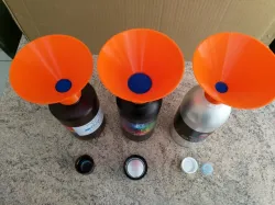 Funnel with threads and replaceable filters