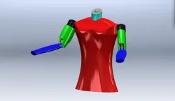 Futuristic Robot Design | SolidWorks 2024 Showcase.