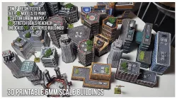 Futuristic Urban 6mm Scale 3D Printable Assets 3D print model