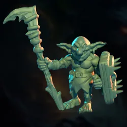 Goblin Scythe and Shield
