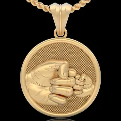 Good father and son pendant  gold printable jewelry 3D model 3D print model
