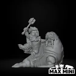 Halfling Shield Maiden Queen Mounted