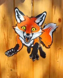 Halloween scary Fox window decoration