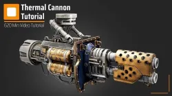 Imperial Knight Thermal Cannon Low-poly 3D model