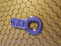 Key tag round circle with pattern