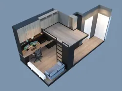 Loft Apartment 3D Model Interior Scene  3D model