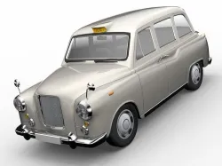 London Cab Austin Morris FX4 Taxi 3D model Low-poly 3D model