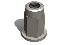 M5 Flange Head Hexagon Body Blind Rivet Nut - Open End