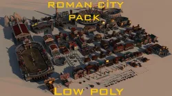 Mega Roman City Pack Low-poly 3D model