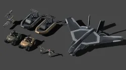 Military  low props Low-poly 3D model