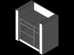 Millwork- Work Desk made with separate panels
