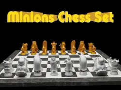 Minions  Chess Set - Minions Characters 6 Different Chess Pieces 3D print model