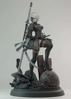 Nier Automata 2B   3D print model