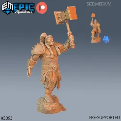 Orc Paladin Player Character / Green Skin Army Warrior / Evil Humanoid / Medieval Encounter