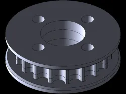Parametric Pulley generator for 5mm htd belt with 6mm width