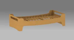 Plywood bed, wood kid bed