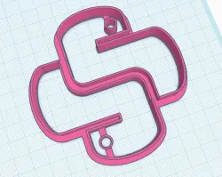 Python logo cookie cutter