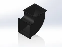 rectangular duct 90* elbow