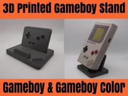 Retro Gameboy 3D-Printed Stand: Display for Classic & Color Models - Vintage Gaming Collectible Accessory