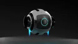 S-Bot lowpoly futuristic spaceship Low-poly 3D model