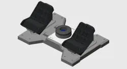 Saitek Rudder Pedals to Cessna Conversion 3D print model
