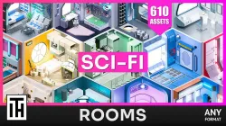Sci-Fi Rooms - Asset Pack by ithappy Low-poly 3D model