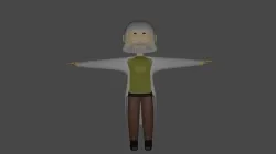 scientist cartoon character Free 3D model