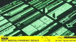 SCIFI MEDICAL-PANDEMIC DECALS  Texture