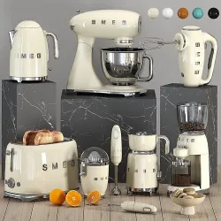 Set of kitchen appliances SMEG 04 3D model