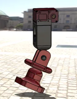 Simple revolute joint foot and leg assembly with LX-16A Servo