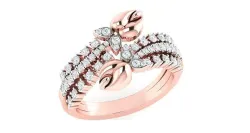 Solitaire Engagement Wedding Ring Cluster Flower Ring 3D print model