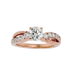Solitaire wedding engagement ring with 360 view animation 3D print model