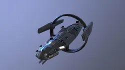SpaceShip AV-007 Low-poly 3D model