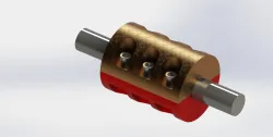 split muff coupling assembly drawing in Solidworks