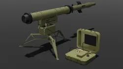 Stugna-P ATGM Low-poly 3D model