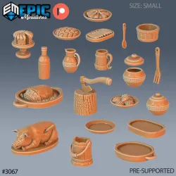 Tavern Equipment Scatter / Medieval Items Set / Human Village Building / Warrior Pub / Dungeon Area Decoration